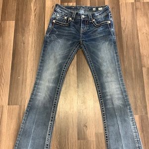 Miss Me Jeans Mid-Rise Boot Angel Wings women’s size 26/32